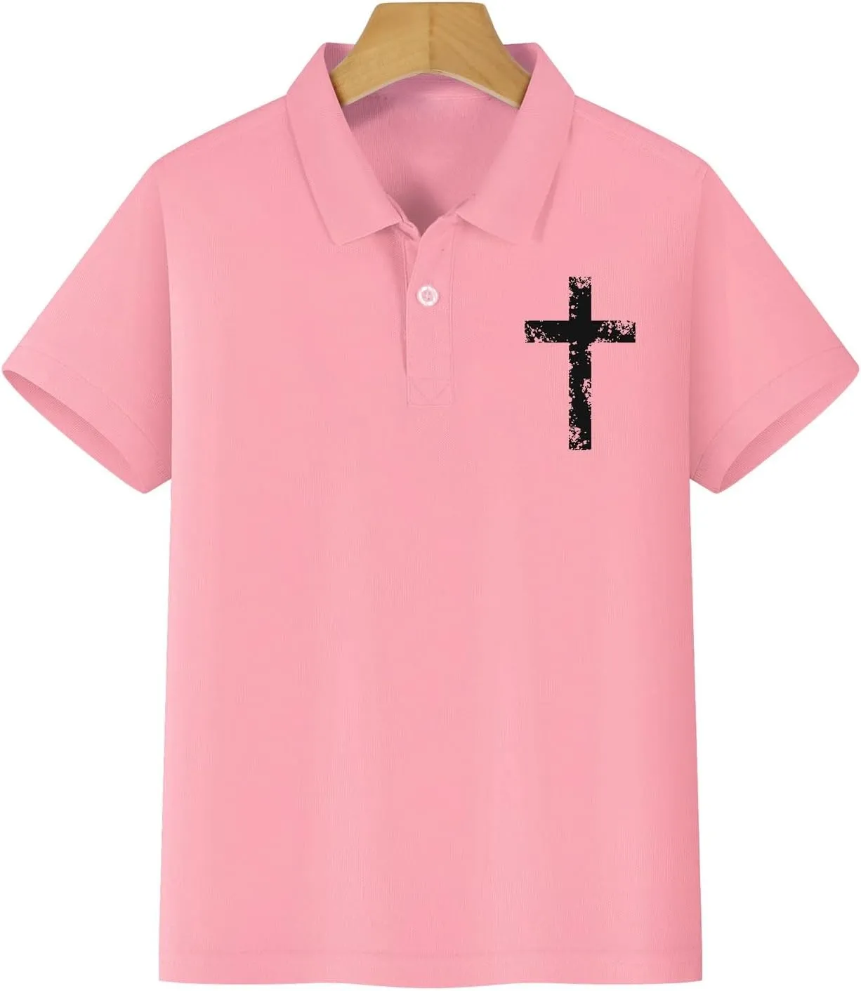 Boys Girls School Uniform Shirt Kids Short Sleeve Button Down Lapel Tops for Casual Sport Preppy School Shirts