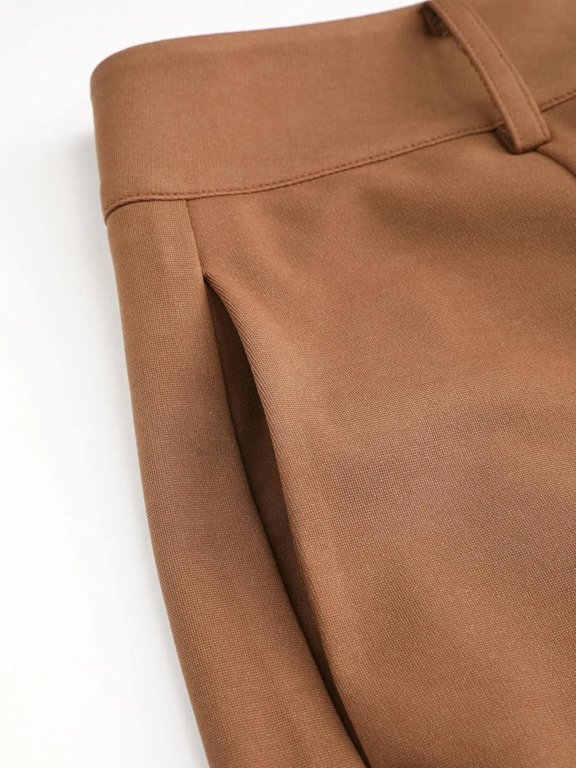 CIDER Solid Wide Leg Trousers
