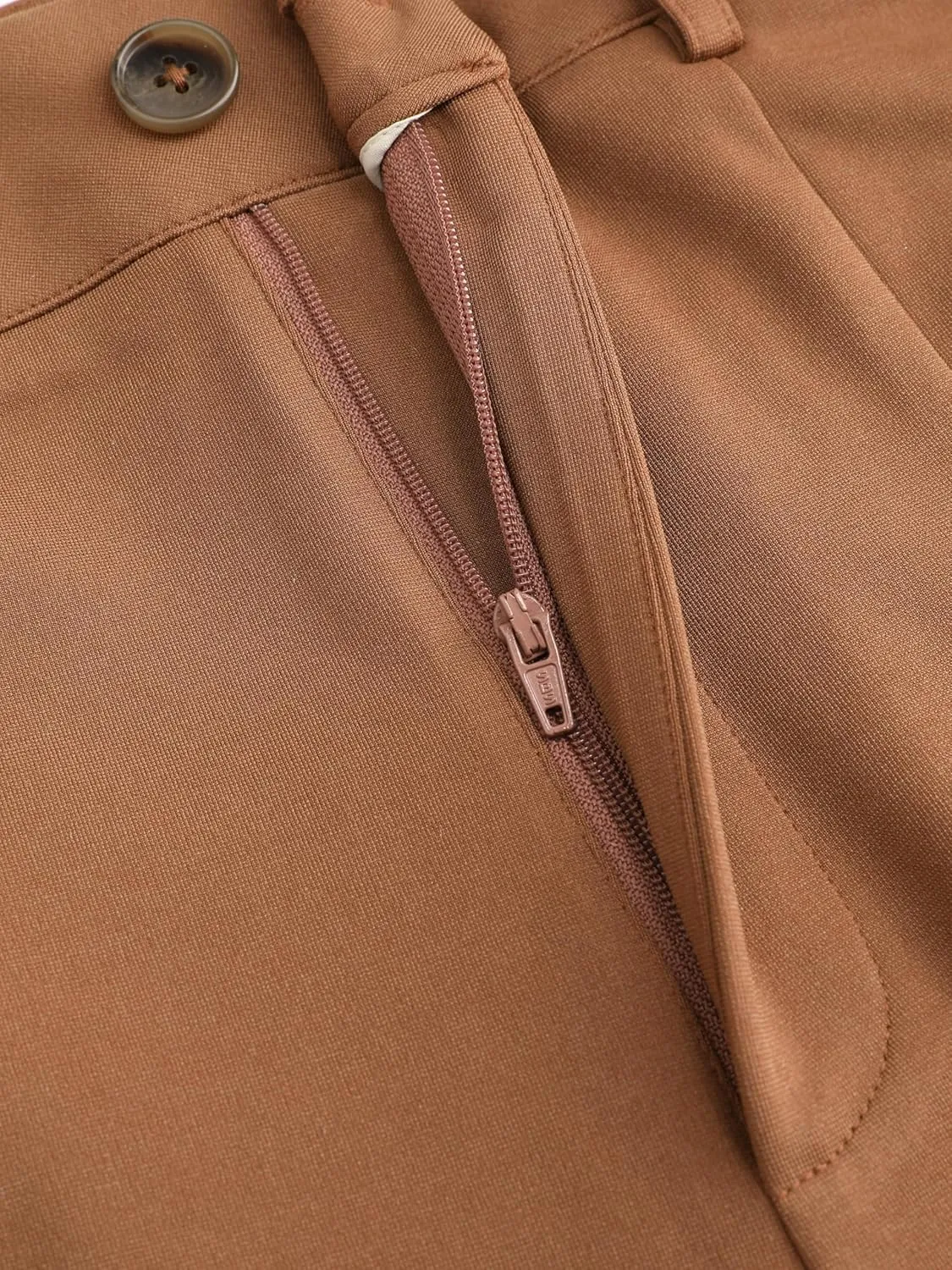 CIDER Solid Wide Leg Trousers