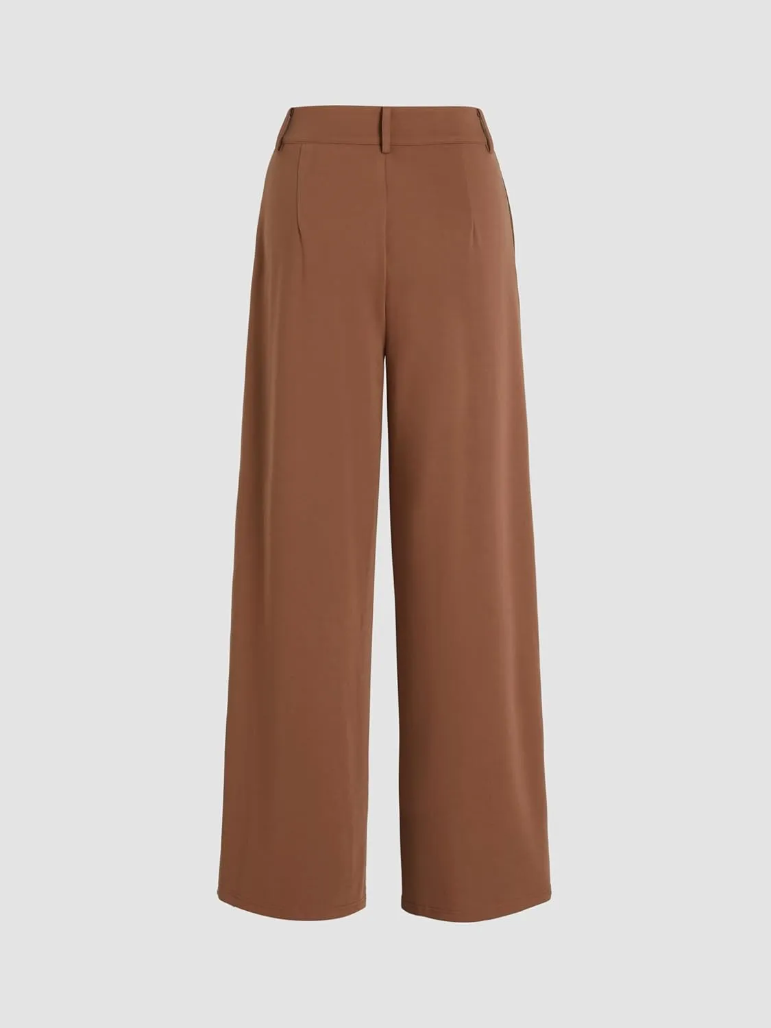 CIDER Solid Wide Leg Trousers