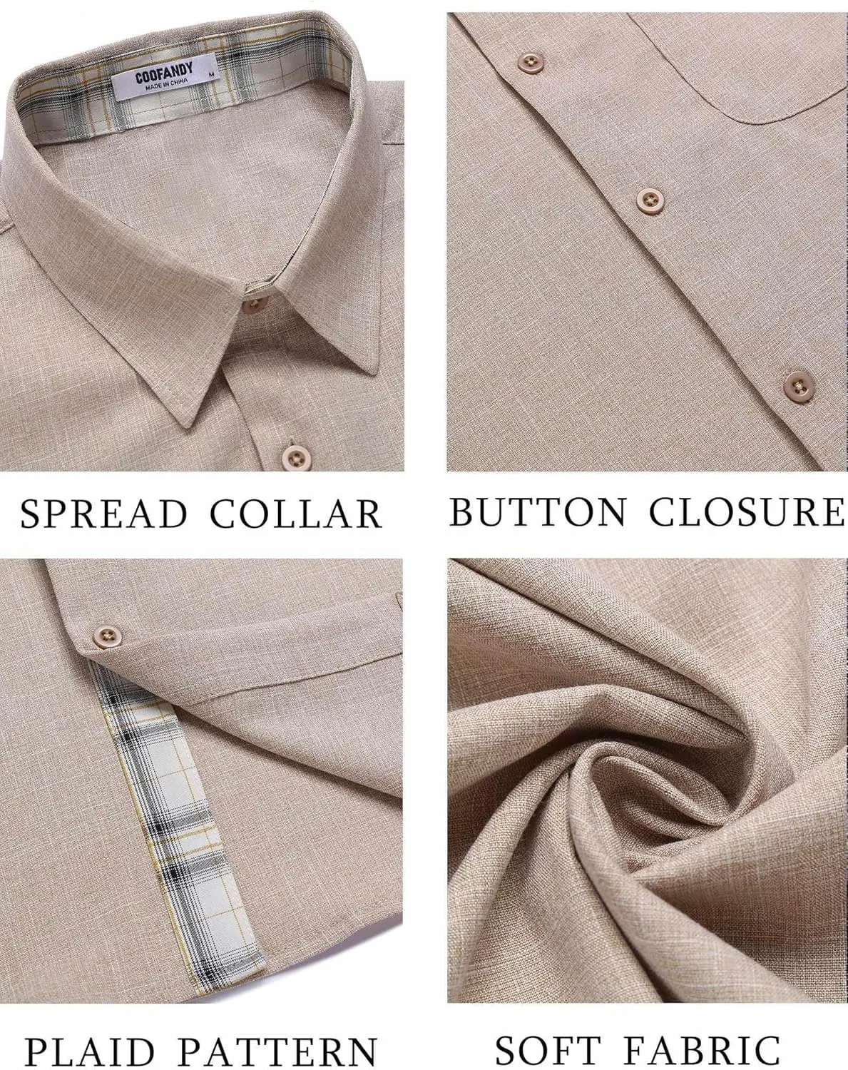 COOFANDY Men's Button Down Shirts Short Sleeve Casual Shirts Summer Beach Shirts Vacation Wedding Shirts with Pocket