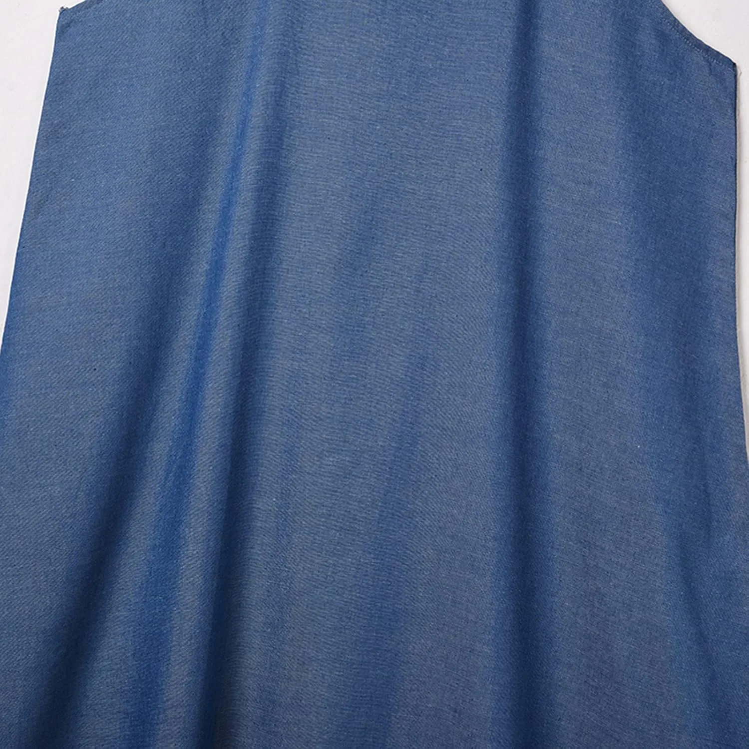 Denim Dresses for Women 2025 Summer Split Hem Beach Vacation Long Sundress Casual Loose Fit Sleeveless Crewneck Dress