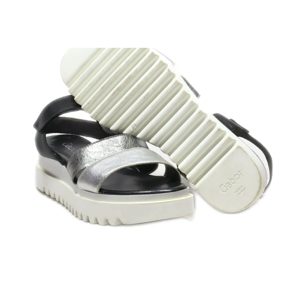 Gabor Platform Shoes Leather Black Colour For Women
