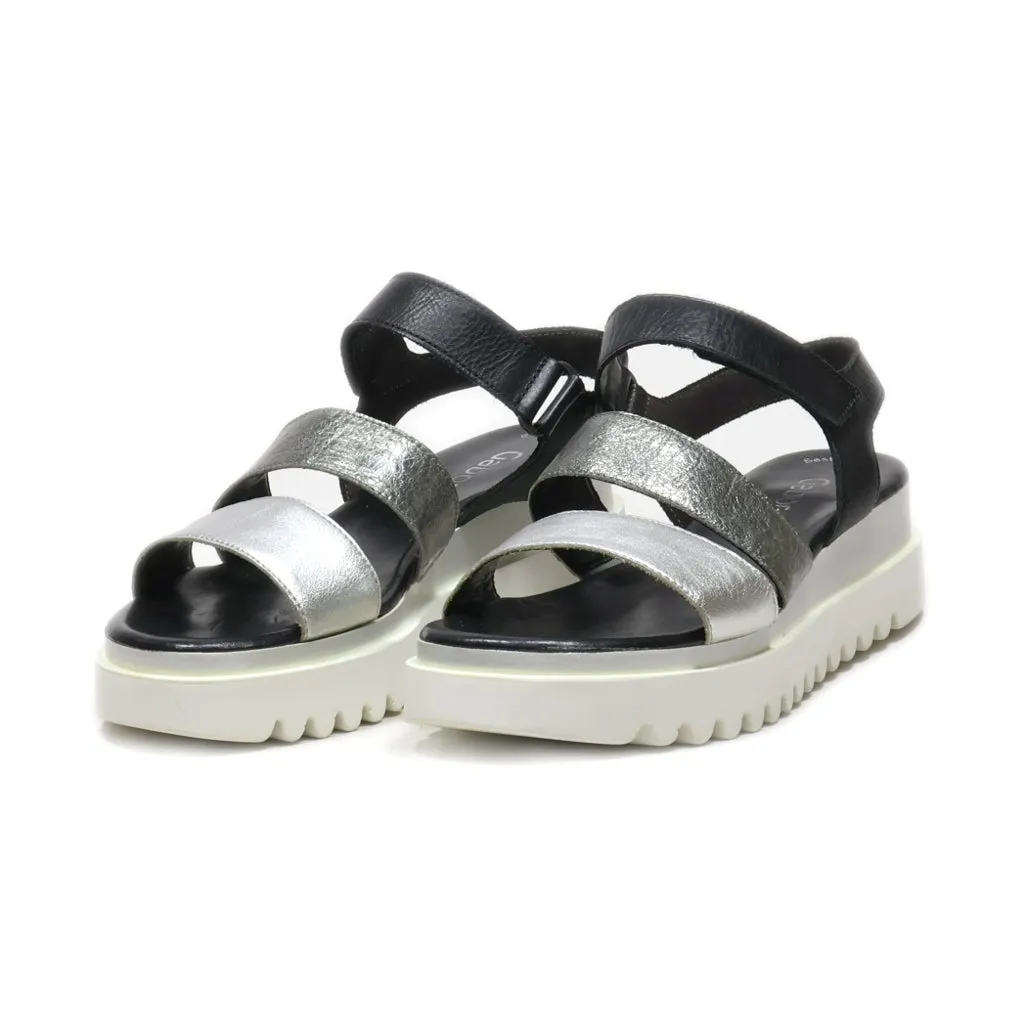 Gabor Platform Shoes Leather Black Colour For Women