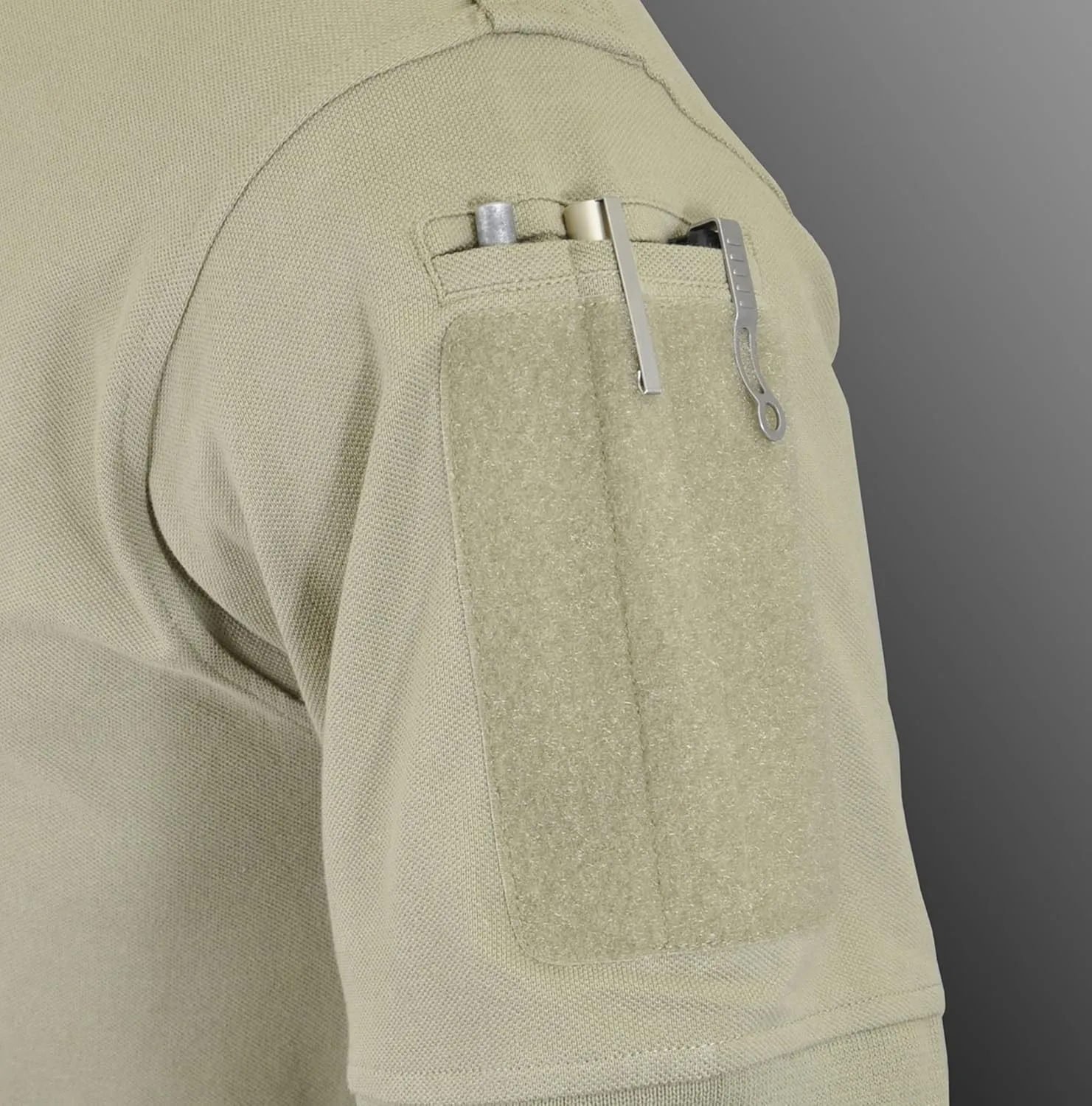 HAZARD 4 Undervest Battle Polo Tactical Velcro Arm Patch Plain Front Cotton Shirt