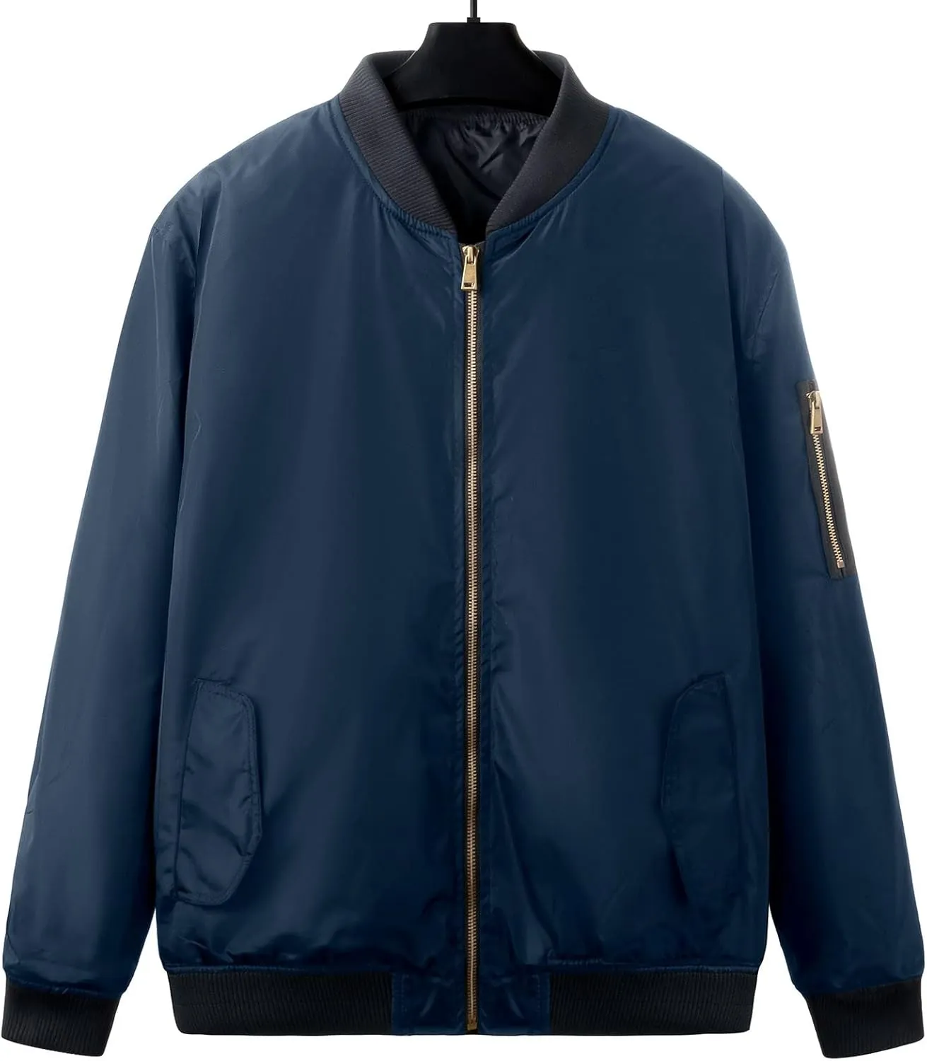Jackets for Men, Men's Lightweight Bomber Jacket Outdoor Windproof Windbreaker Varsity Jacket Softshell Coat Outwear