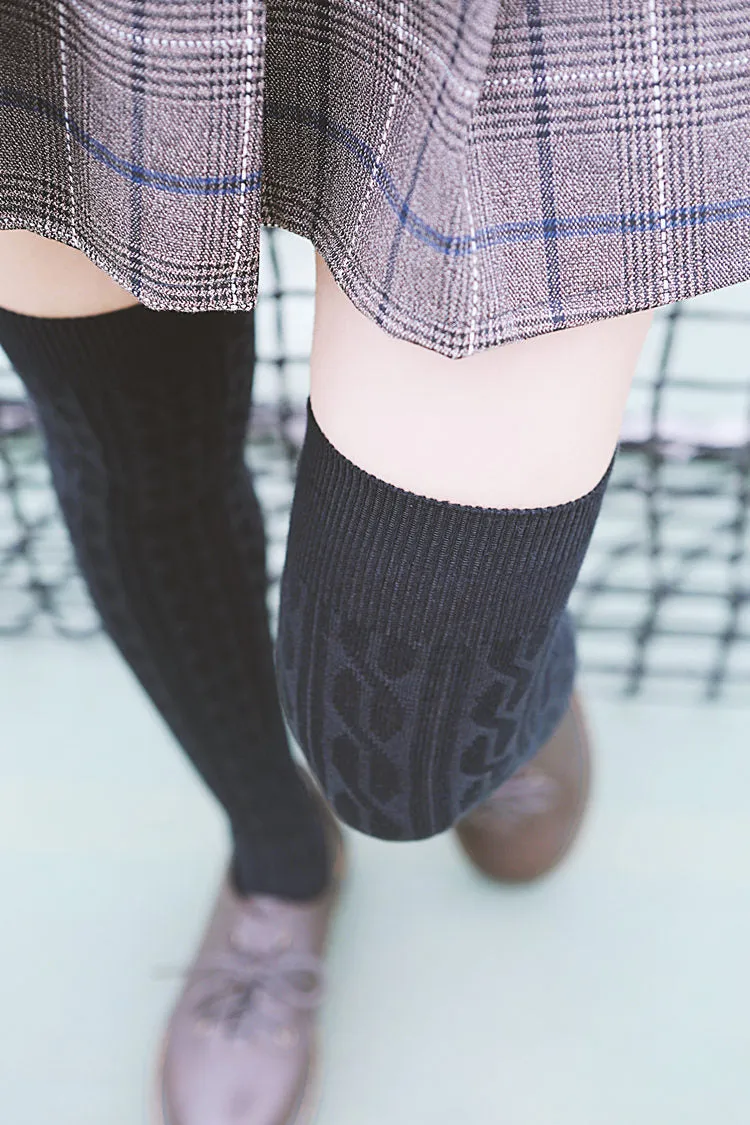 Japanese-Inspired Knit Over-the-Knee Socks