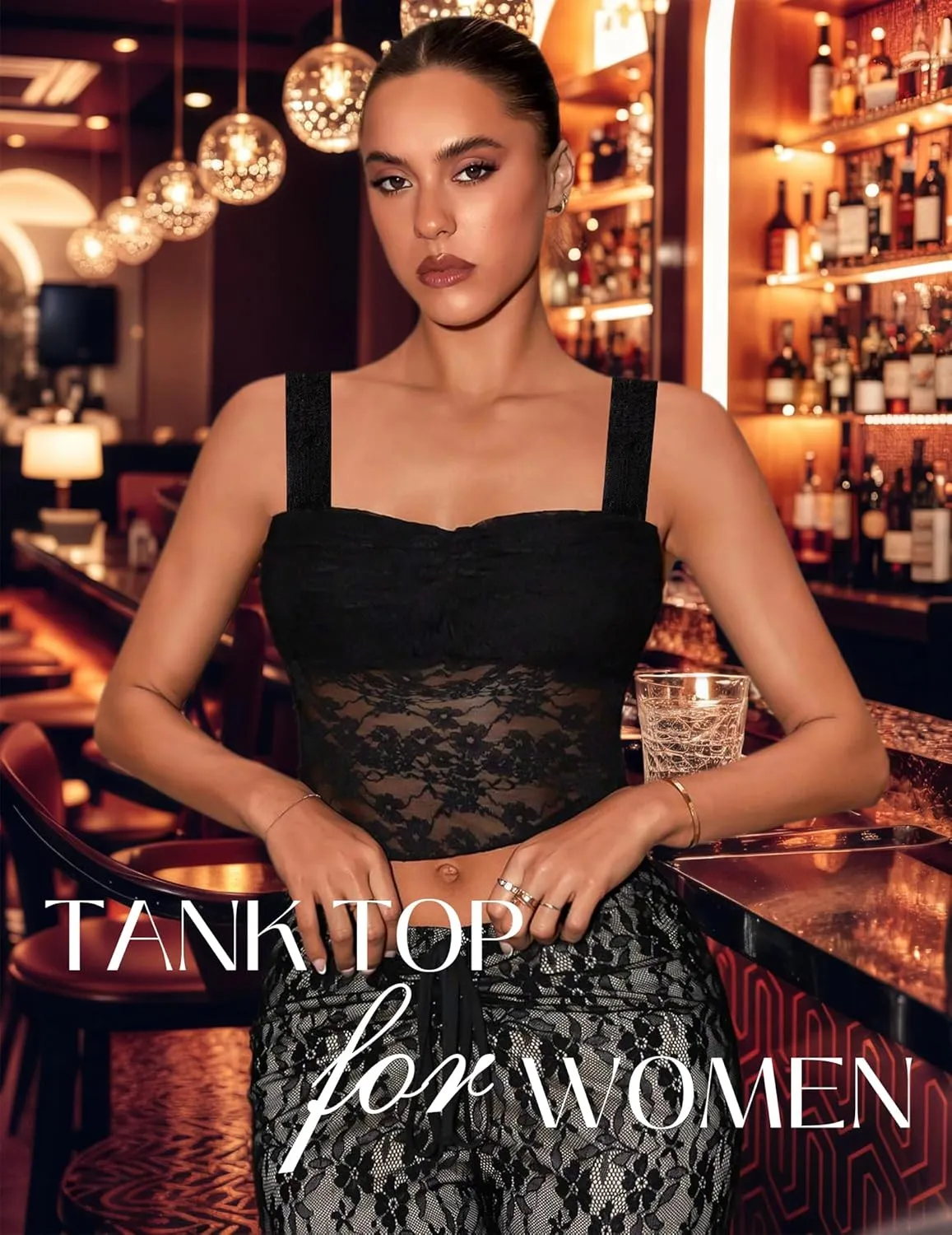 Lace Tops for Women Sexy Crop Tops Y2k Going Out Shirt Mesh Camisole Blouse Tank Sheer Outfits