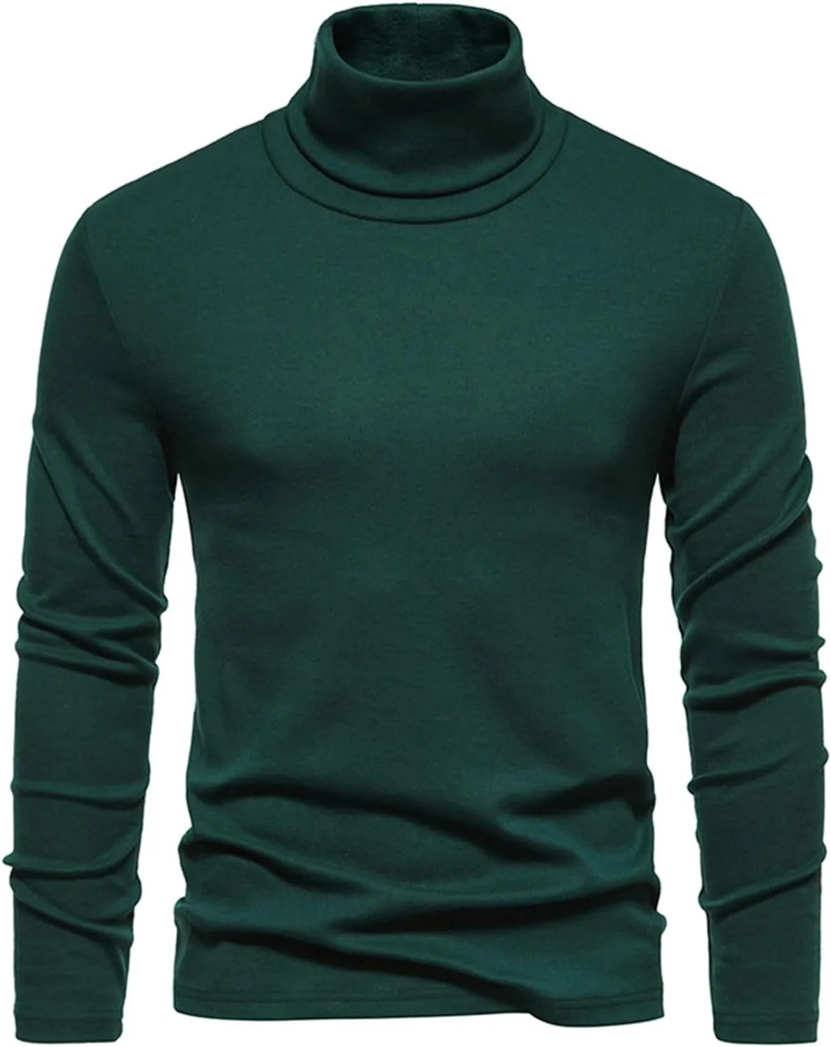 Men's Thermal Compression Underwear Shirts Fleece Premium Mock Turtleneck Undershirts Slim Fit Base Layer Pullover
