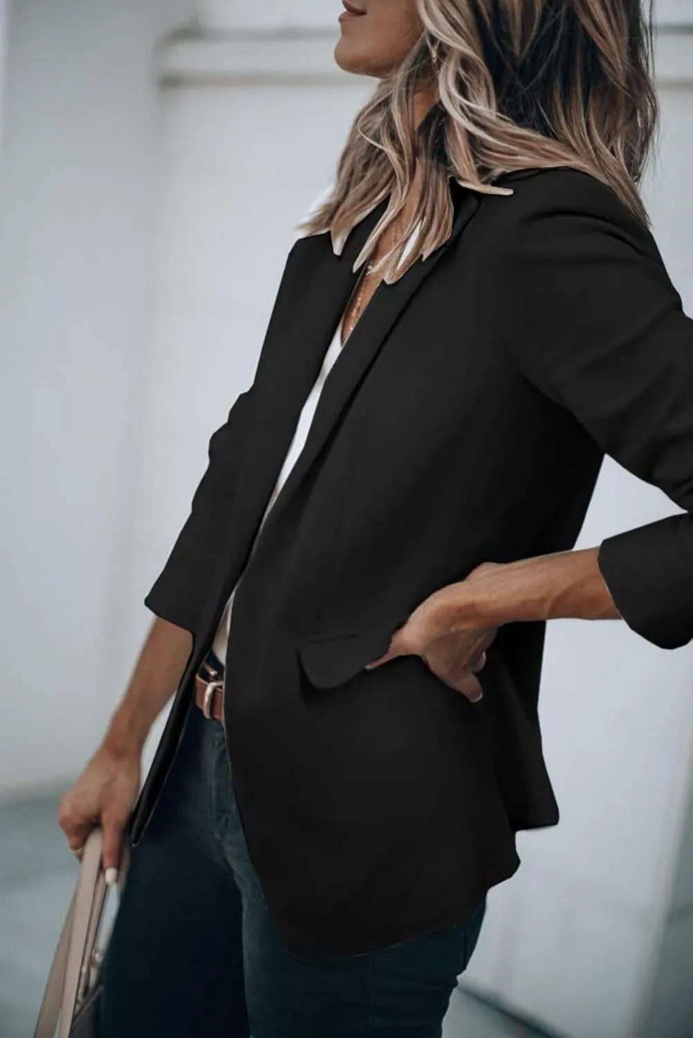 Women Blazers for Work Casual Open Front Long Sleeve Work Office Suit Jackets Lightweight Formal Business Blazer Coat