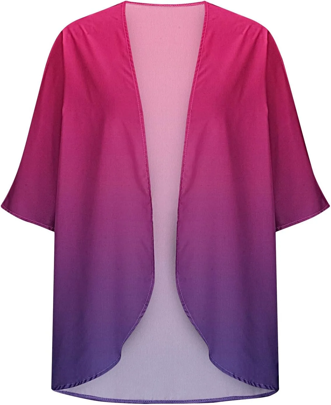 Womens Cardigans Lightweight Summer Beach Swimwear Sheer Chiffon Coverup Casual Loose Open Front Hawaiian Tops