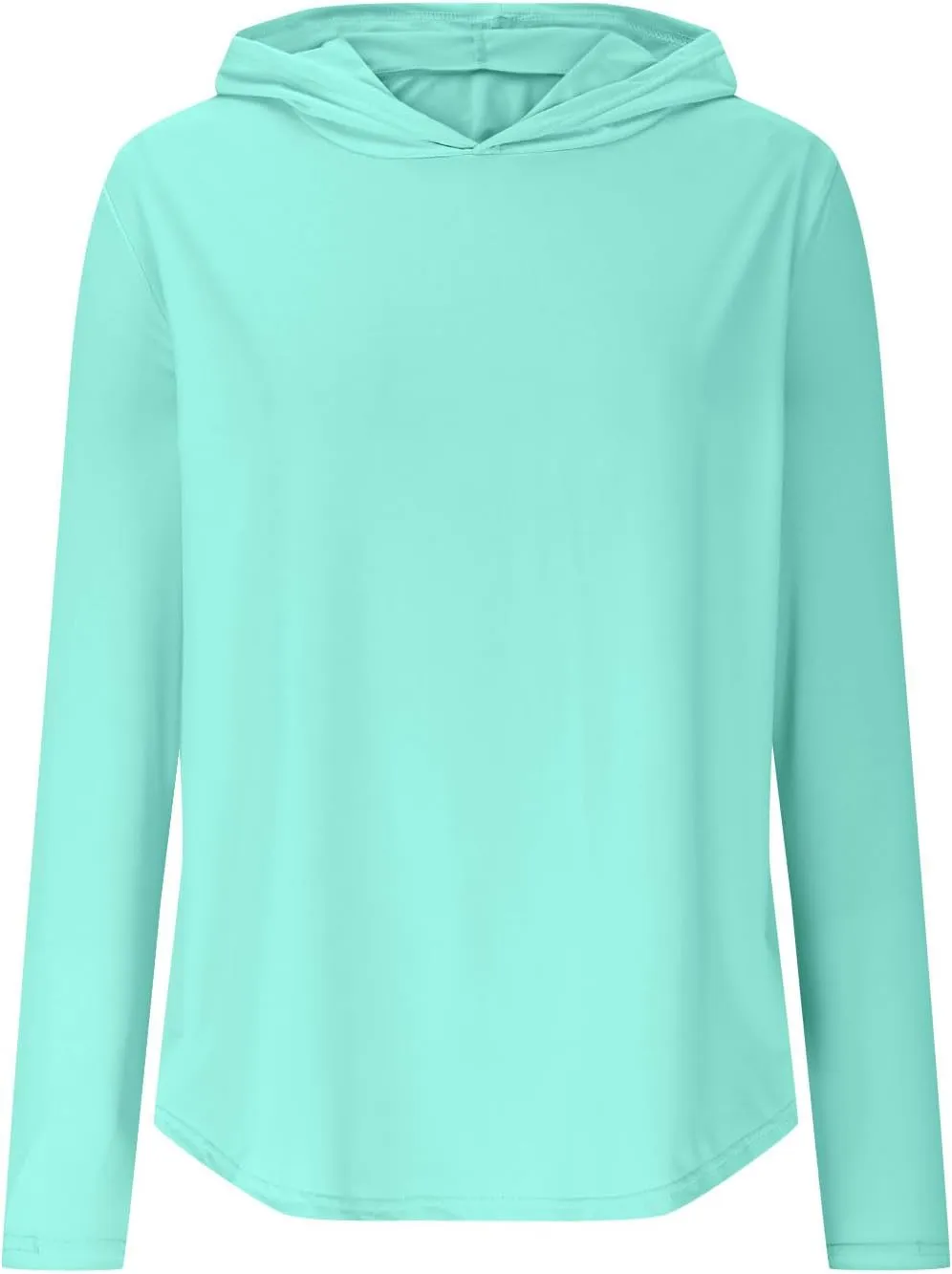 Women's Hooded Sun Shirt UPF 50  Long Sleeve Uv Protection Quick Dry Fit Rash Guard Thumb Hole Lightweight Hoodie